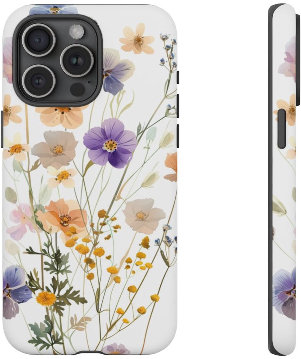 Bloemenpracht in Pasteltinten – Telefoonhoesje Geschikt voor iPhone 15 Pro Max