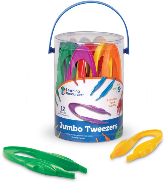 Foto: Learning resources pincet speelgoed jumbo pincetten set van 12 stuks 