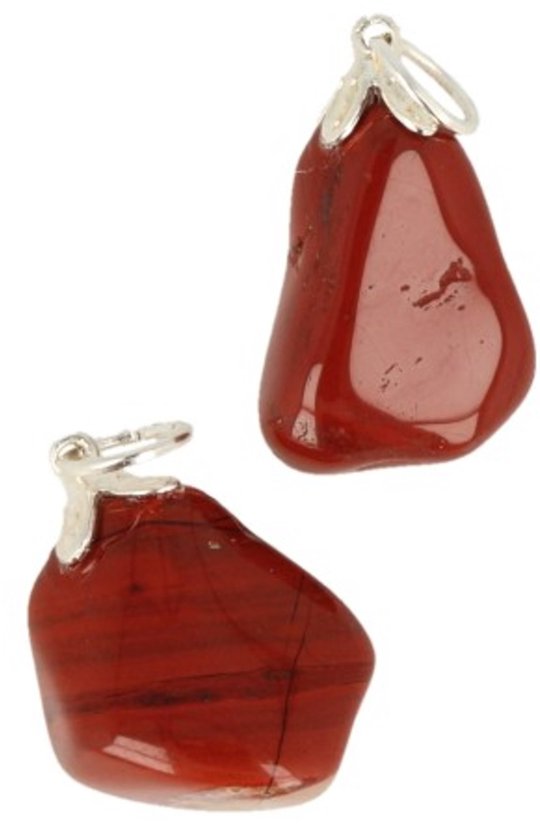 1e Chakra Fles Hanger Rode Jaspis met Bergkristal 1e Chakra Fles Hanger Rode Jaspis met Bergkristal