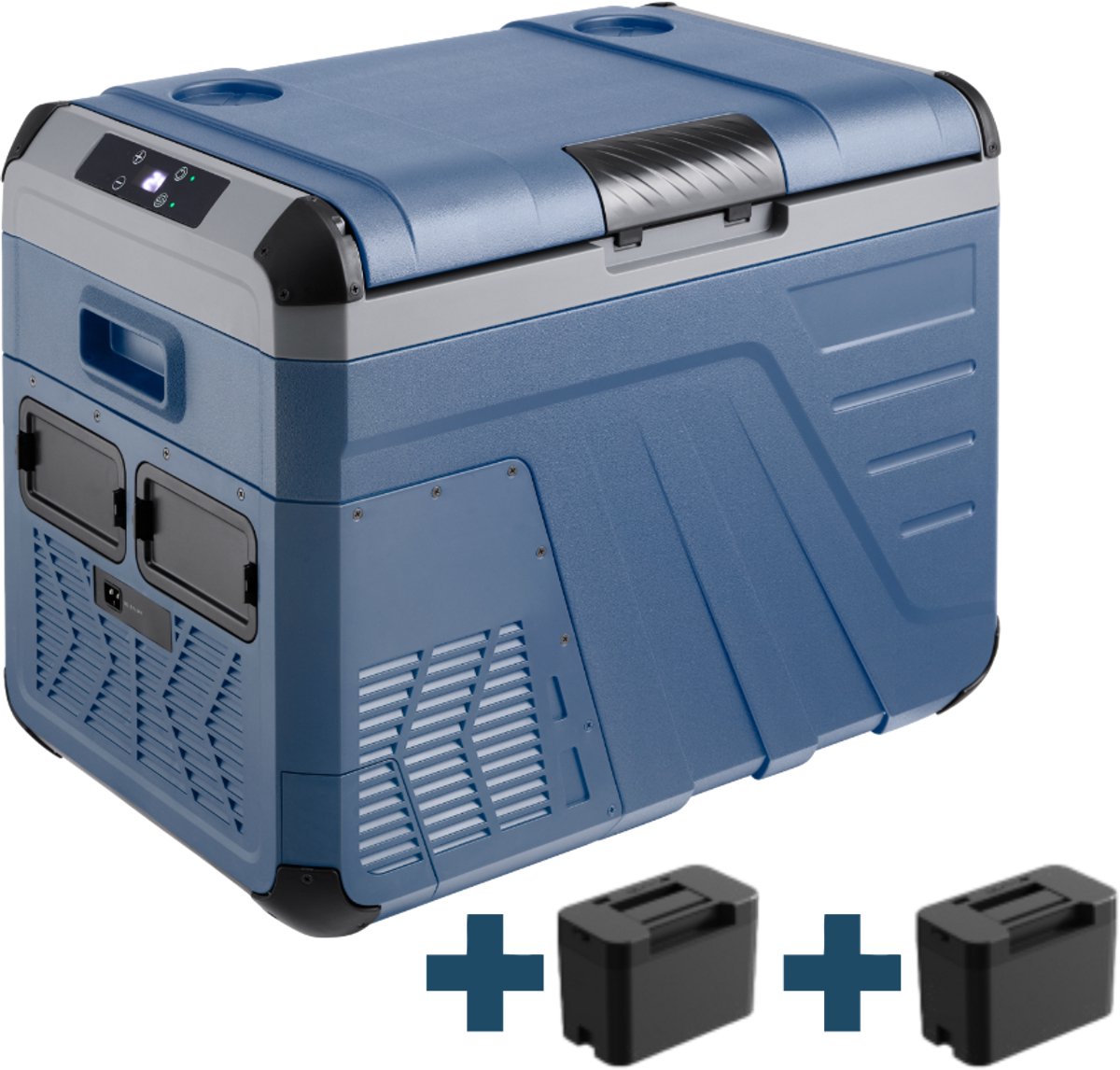 Evolar Elektrische Compressor Koelbox - 35L - Inclusief 2 Accu's - 12V en 230 volt - Coolbox - Donker Blauw