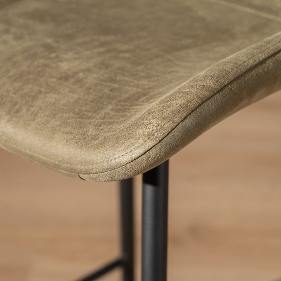 Bronx71 de bar industriel Bronx71 Barrel - Vert olive - Avec dossier - 69 cm