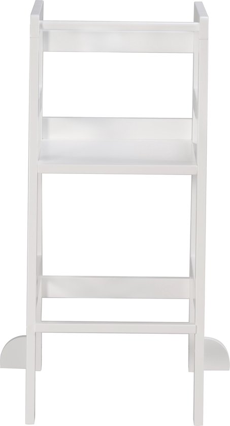 Witte houten leertoren, voorkant.