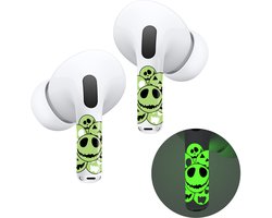 Airpods Stickers Geschikt voor Airpods Pro / 2 Pro stickers Glow in the Dark Cool Skull - AirPods Pro 2nd Generation Sticker Gloed in het donker- Ntech