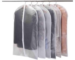 Kledinghoezen - Kledinghoezen van hoge kwaliteit - Avondkledinghoezen - Opberghoezen voor kleding - Transparant 60x100 cm - Ademend materiaal - Voor pak, jurk, jas, colbert, overhemd - Verpakking van 6