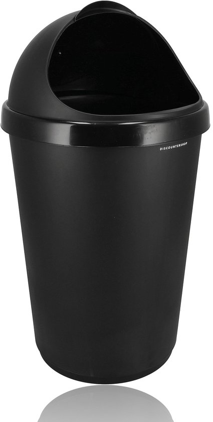 Prullenbak one touch 68L - zwart met korting