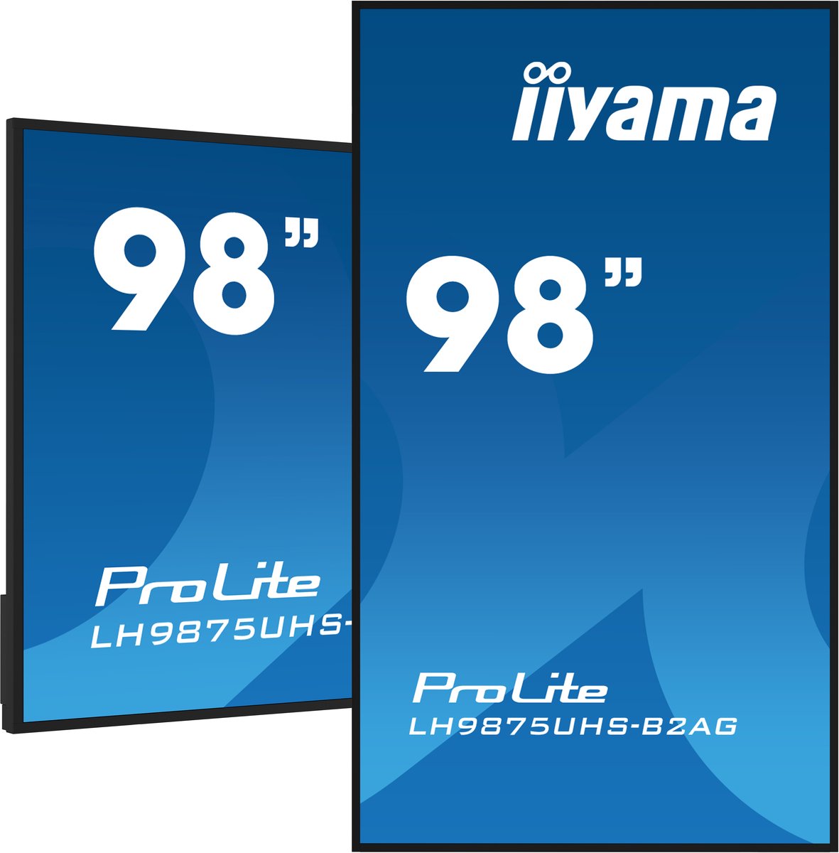 iiyama LH9875UHS-B2AG beeldkrant Digitale signage flatscreen 2,48 m (97.5") LED Wifi 500 cd/m² 4K Ultra HD Zwart Type processor Android 11 24/7