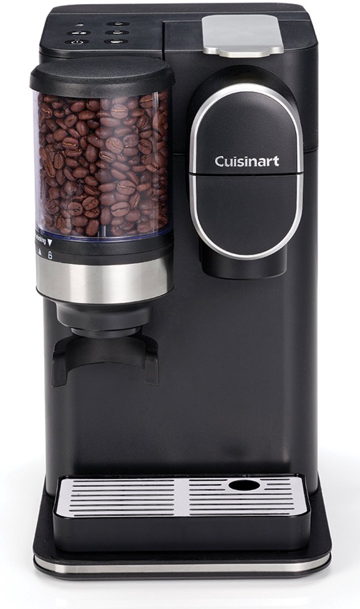 Cuisinart - Single Serve Koffiezetapparaat - Filterkoffie - Ingebouwde RVS koffiemolen - 3 kopgroottes - Herbruikbare filterpod - Zwart — afbeelding 1
