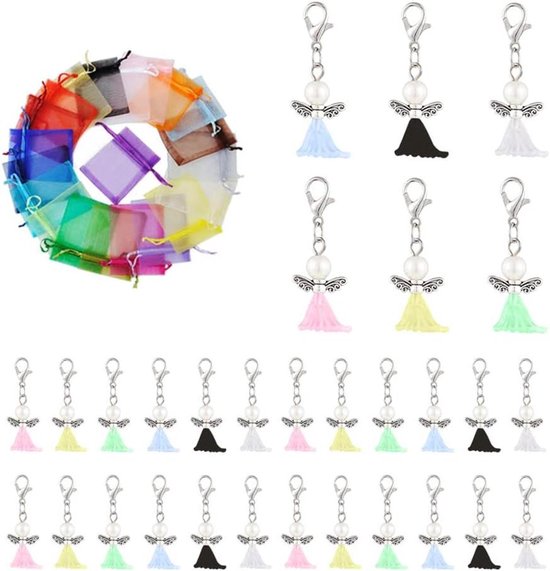 Inovra ® Beschermengel Sleutelhanger Set Voor Bruiloft En Doopgeschenken 1020550187