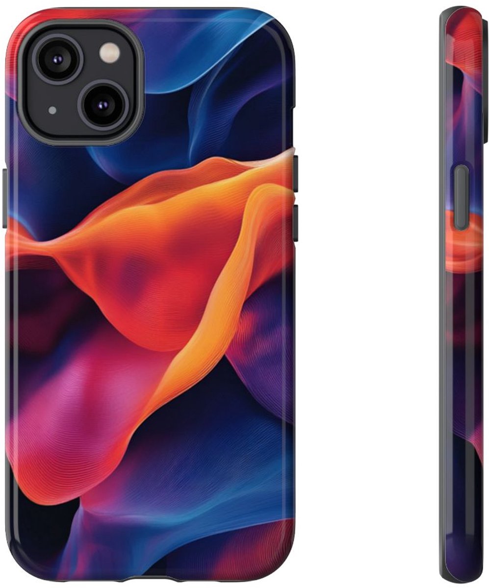 Levendige Abstracte Golven – Telefoonhoesje Geschikt voor iPhone 14 Plus