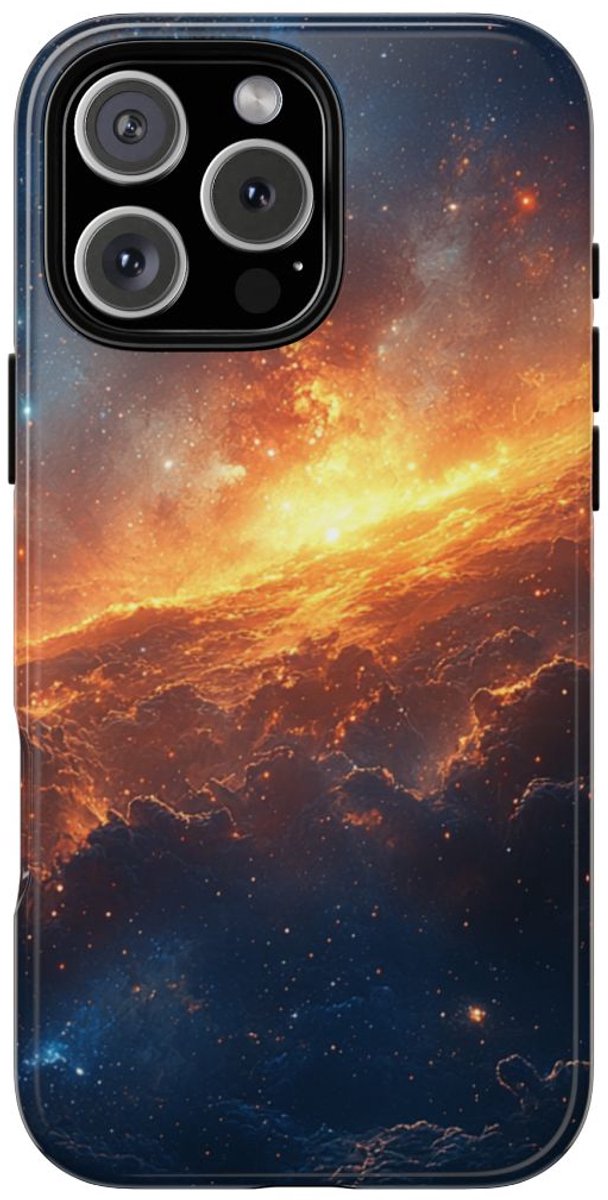 Vurige Kosmische Nevel – Telefoonhoesje Geschikt voor iPhone 16 Pro Max