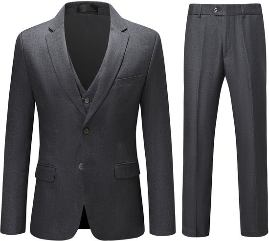 Herenjas Broek Set Allthemen Costume Homme Mariage 2 Pièces Slim Fit Smoking Un Bouton Couleur Pure Formel Veste Et Pantalon Bleu Bleu - Prêt-à-Porter Bruiloft Pak