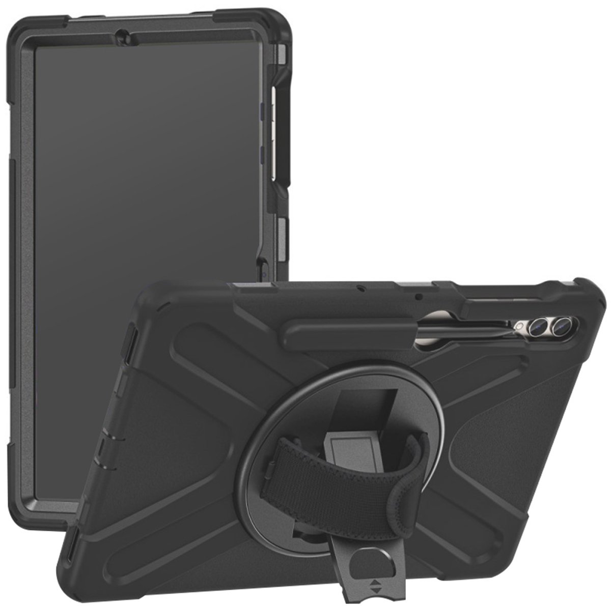 Eiger Peak 500m Back Cover Hoes Zwart Geschikt voor Galaxy Tab S10+ / S9+ / S9 FE+