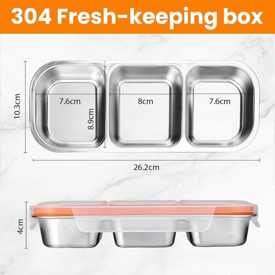 Snackbox RVS Sidekick met Lekdicht Siliconen Deksel 0,3 l Rubytec