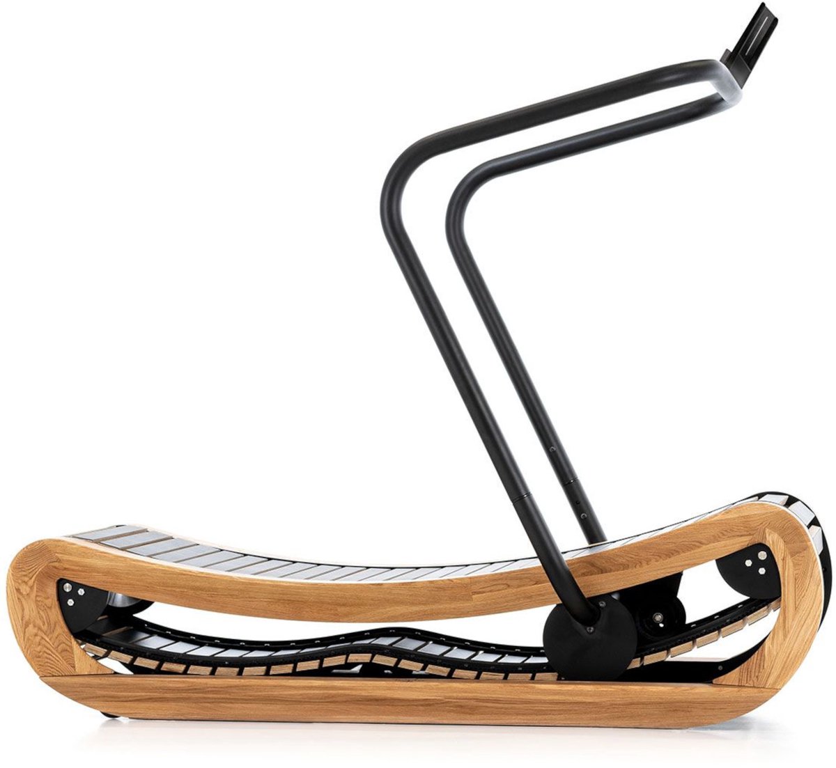 NOHRD Sprintbok V.2 Loopband -Eikenhout - Gebogen en zelfaangedreven