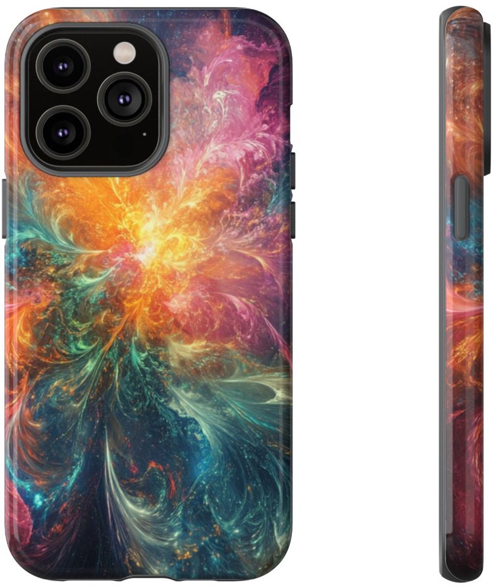 Kleurrijke Abstracte Fractalexplosie – Telefoonhoesje Geschikt voor iPhone 14 Pro Max