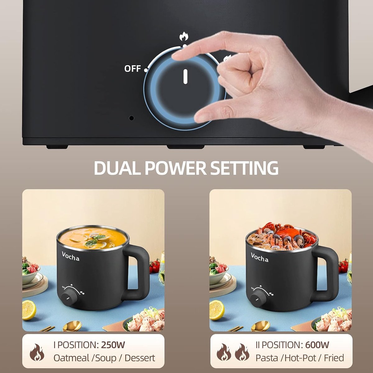MKSS® Hotpot Electrisch - Kaasfondue - Chinese Fondueset - Fonduepannen - Zwart – foto 4