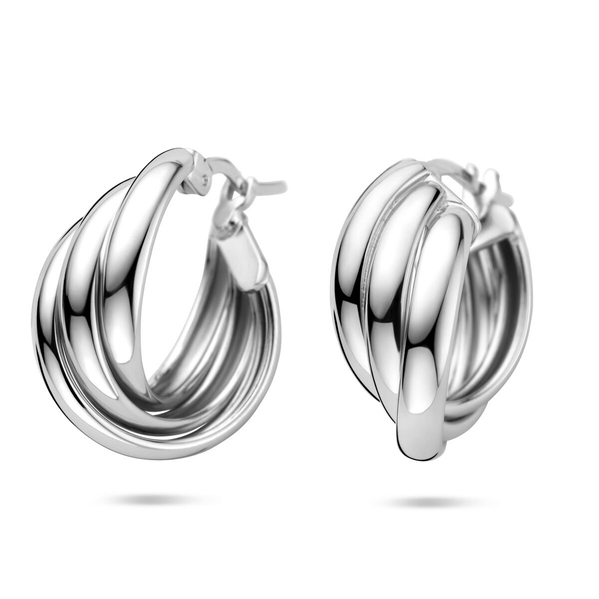 Zilveren gerhodineerde oorringen 21 mm - 1341591