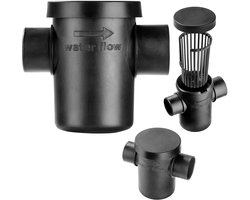 KADAX Filter voor het verbinden van regenpijp en regenton, regenpijpfilter voor regenwatertank, regenwaterfilter voor regenwaterton (buitenfilter)