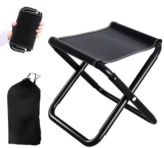 Camping Kruk, Draagbare Vouwen Kruk voor Outdoor Wandelen Wandelen Vissen 130KG Capaciteit (L