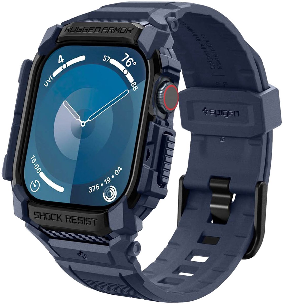 Spigen Rugged Armor™ Pro Case voor de Apple Watch 10 - 42 mm - Navy Blue