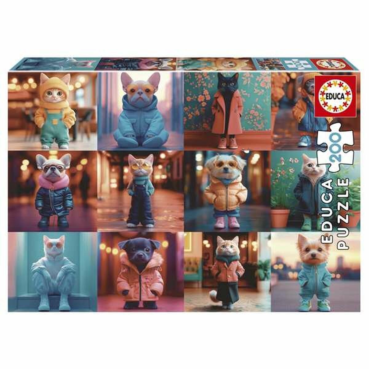 Educa - legpuzzel- Fashion Animals 200 stukjes