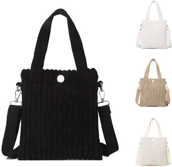Ulisty Vrouwen Corduroy Tote Bag Casual Schoudertas Dagelijkse Boodschappentas Mode Handtas, Groen, Eén maat, Handbagage