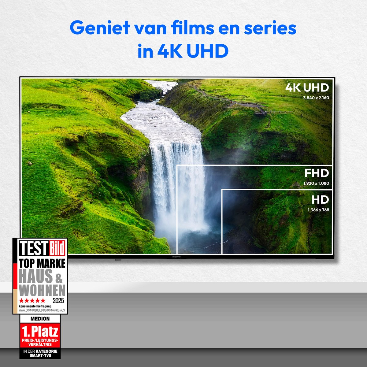 MEDION 108 cm (43") QLED TV (Google TV, 4K, Dolby Vision HDR, Netflix, Prime Video, Disney+, Dolby Atmos, DTS X, Smart TV, PVR, Bluetooth, MD 843700) thumbnail 6