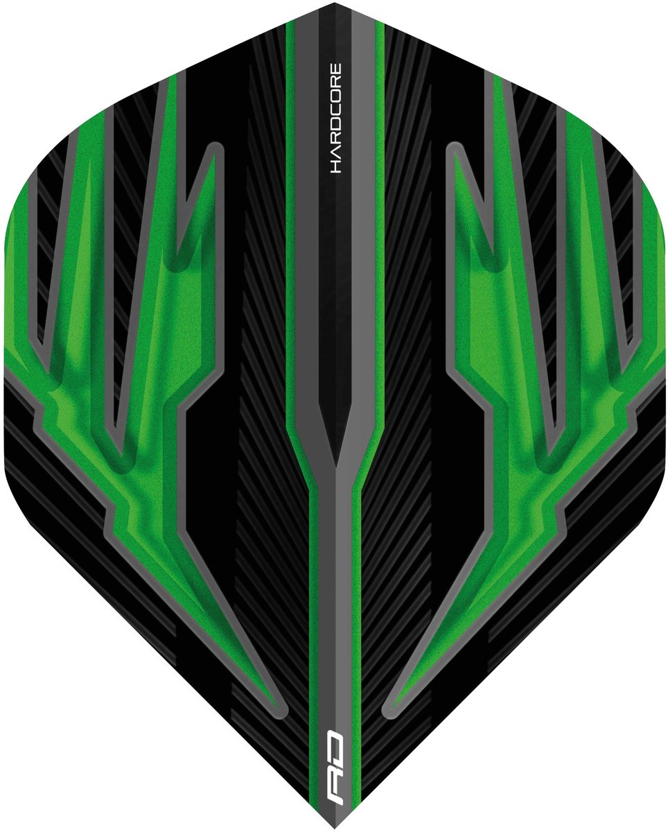Red Dragon Hardcore Radical Black & Green - Dart Flights