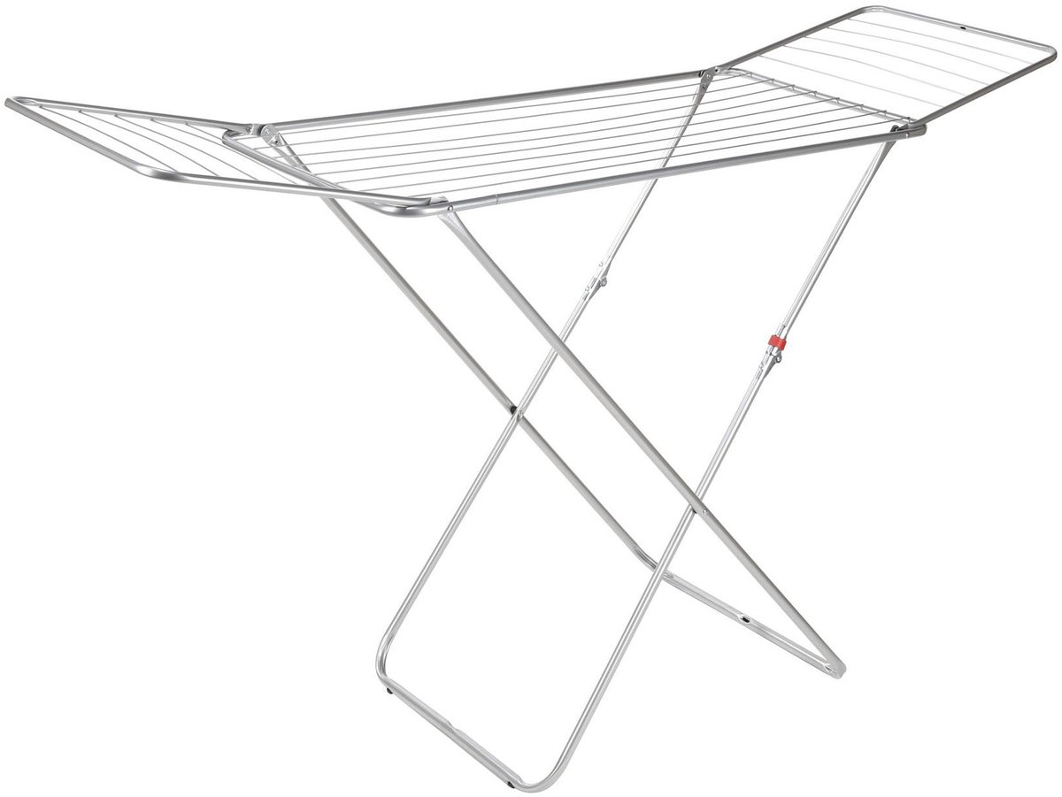 HI Wasrek/droogrek - zilver - metaal - 171 x 54 x 89 cm - max 15 kg - ophangen