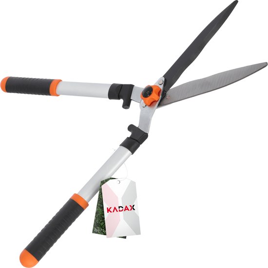 Foto: Kadax heggenschaar met stalen messen handmatige tuinschaar voor haag takken bladeren planten handige schaar met handgrepen buxusschaar l 58 cm 