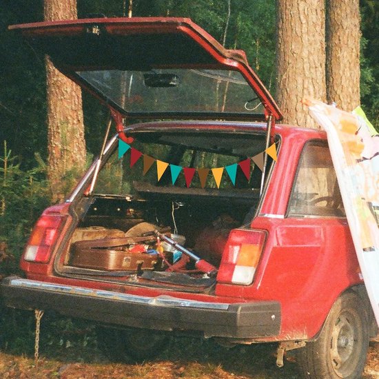 G2PLUS Herbruikbare wimpel slinger, 8 m, rustieke linnen vlaggetjesslinger, bruiloft, met 24 aangepaste doe-het-zelf vlaggetjes voor verjaardag, bruiloft, babyshower en afstudeerfeest