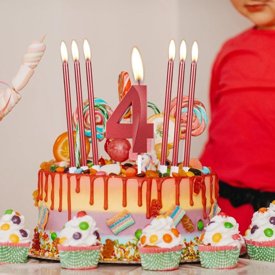 Nummer 10 Stuks Kaarsen Verjaardag Cijfer Kaarsen 0-9 Glitter Cake Topper Decoratie Goud Glitter