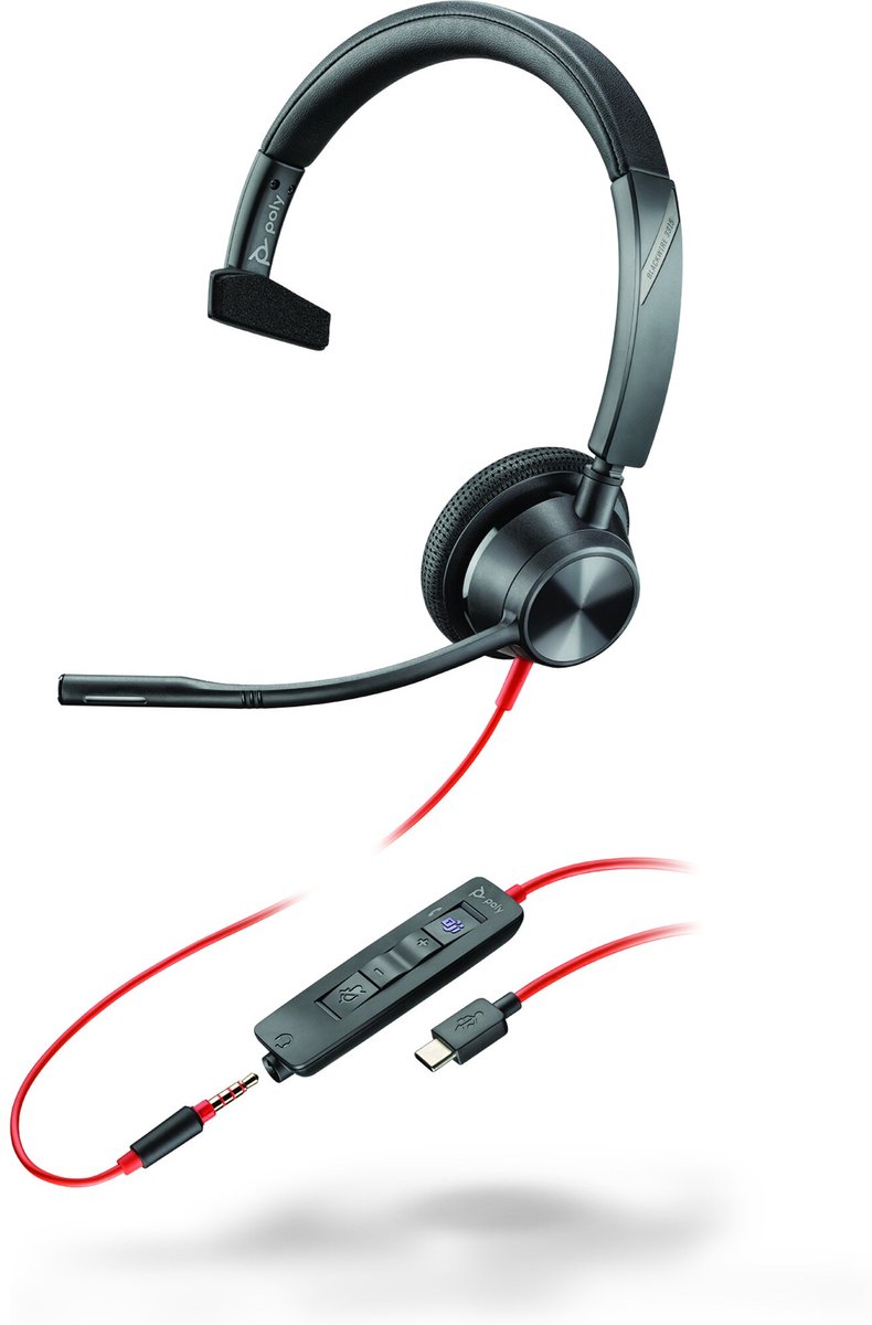HP Poly Poly Blackwire 3315 Microsoft Teams Certified USB-C Headset