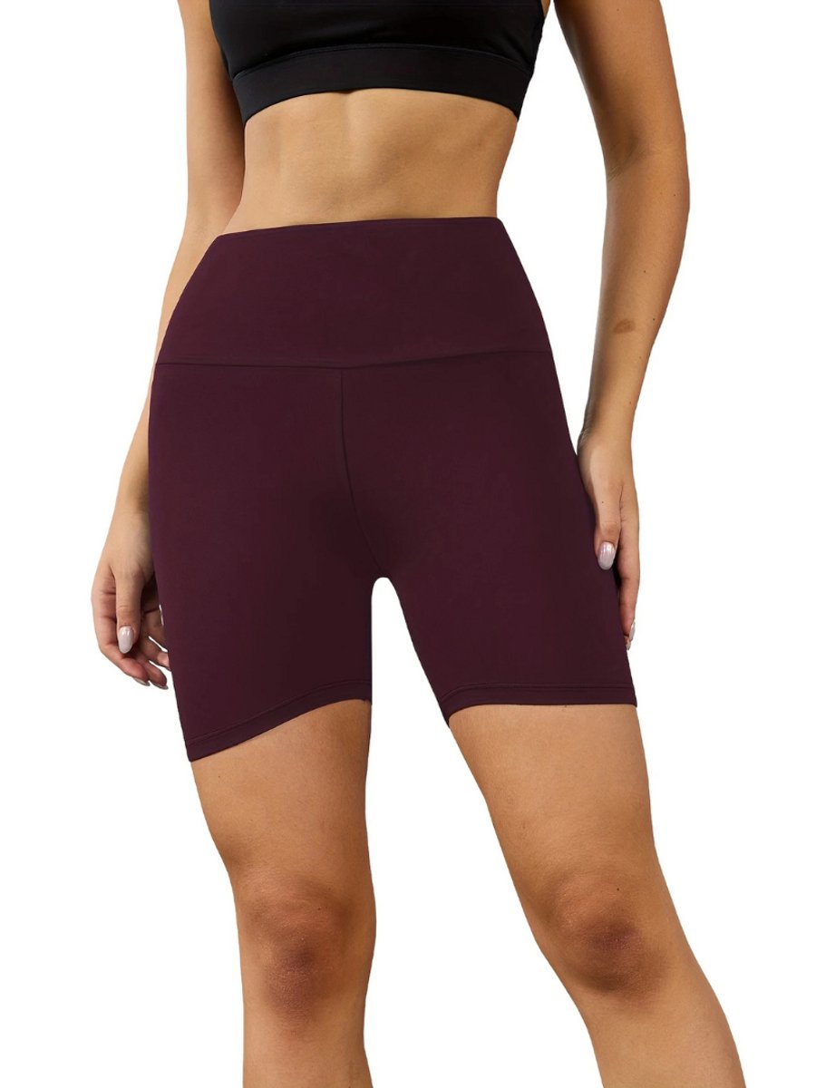 Livano Biker Short Dames Korte Legging Lange Onderbroek Bikershort Met Pijpjes Bordeauxrood
