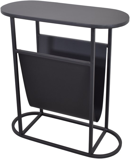 LOFT42 Maggy Table d'appoint avec porte-revues ou porte-journaux Noir - -