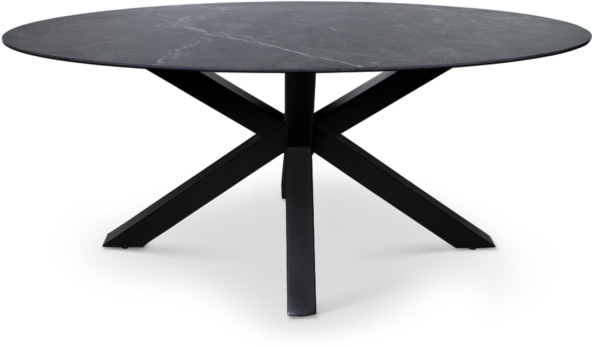 Milton & Oldbrook Eettafel 180 cm Avila Keramiek Zwart