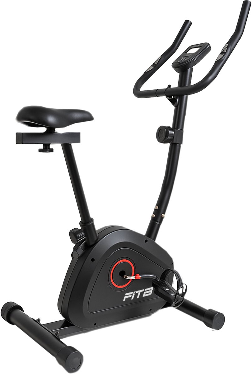 Fitby Hometrainer - Hometrainer Fiets - Hometrainers Fitness - 8 weerstandniveaus - Met hartslagfunctie - 100 KG - Zwart