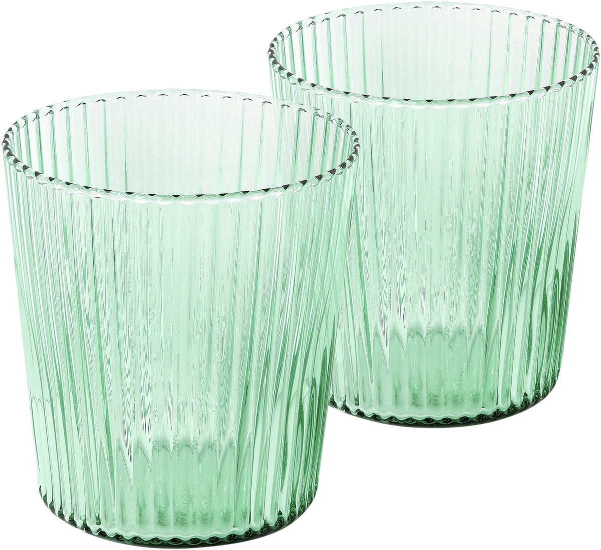Paveau Bondi - Ribbed Waterglazen - 2 Stuks - Duurzaam Borosilicaatglas