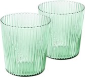 Paveau Bondi - Ribbed Waterglazen - 2 Stuks - Duurzaam Borosilicaatglas
