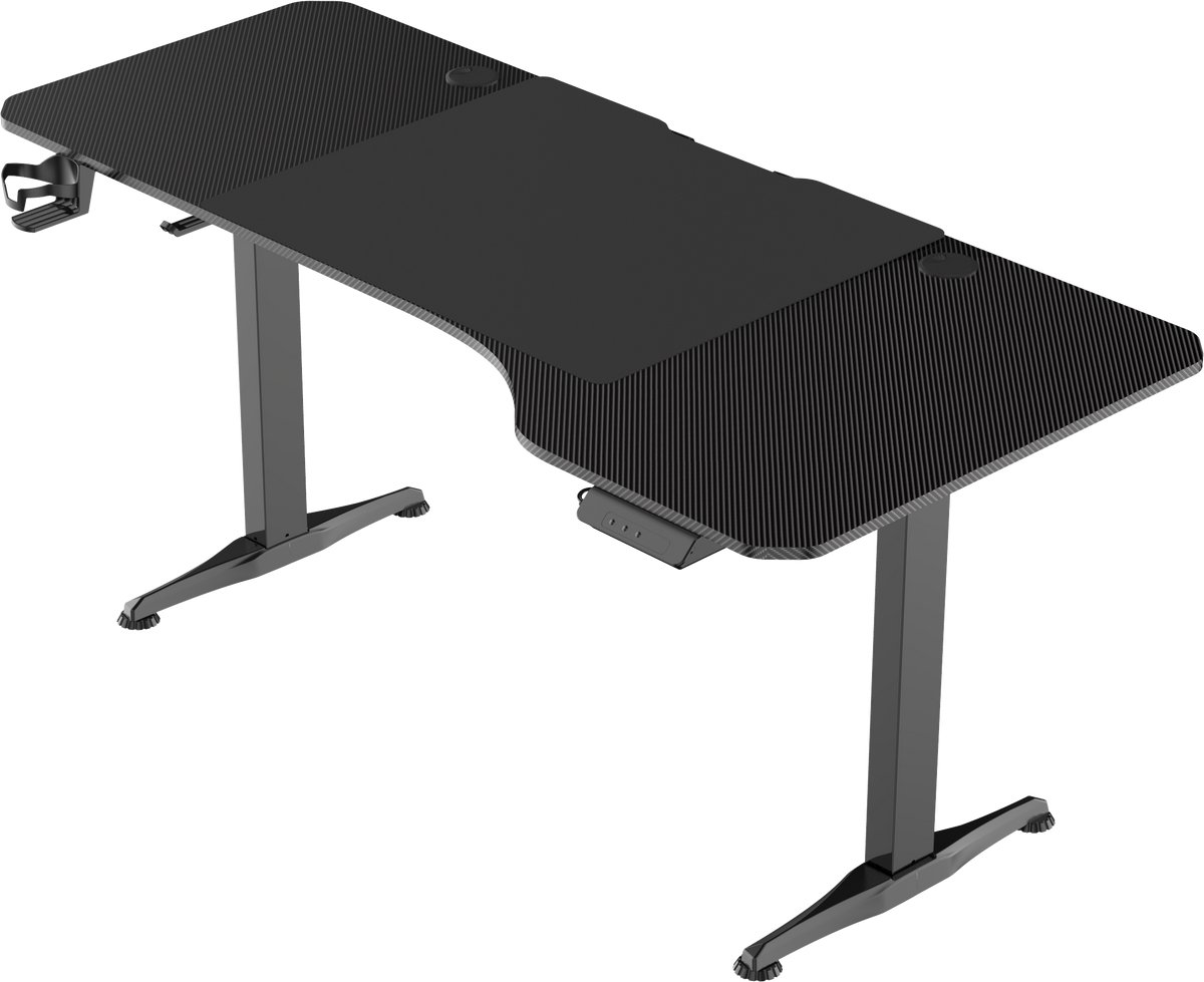 VDD Gaming - Bureau - Game Desk - Zit Sta Bureau - Elektrisch in Hoogte Verstelbaar - Zit-sta Bureau - Game Bureau - Gaming Desk - Computer Tafel - 160 x 75 cm - Zwarte - Maximale hoogte 117 cm thumbnail 6
