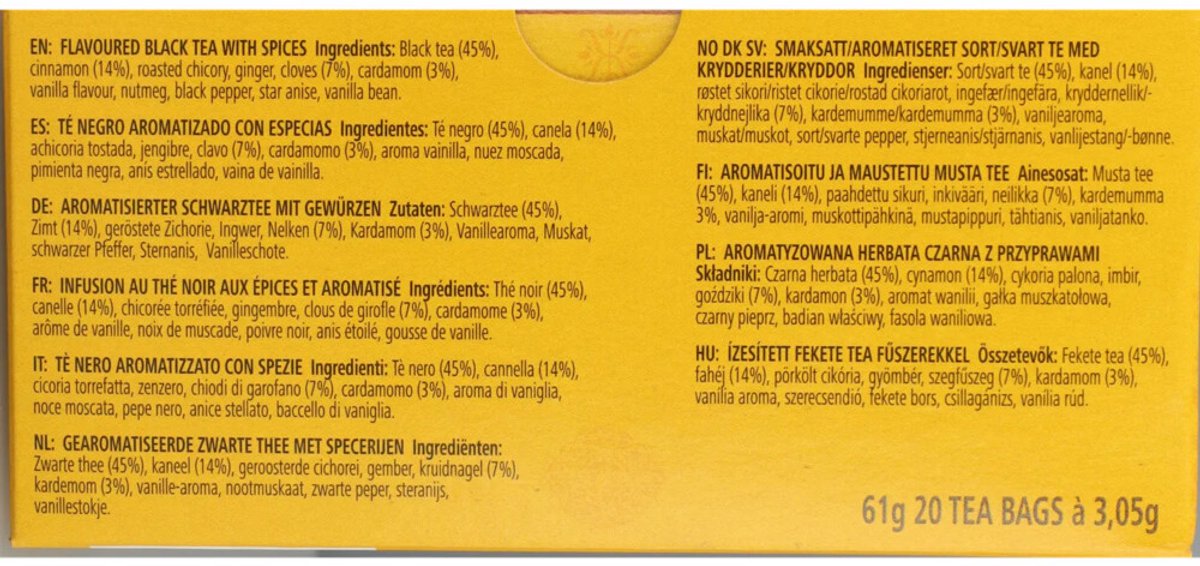 Celestial Seasonings India Spice Chai Original - 20 stuks