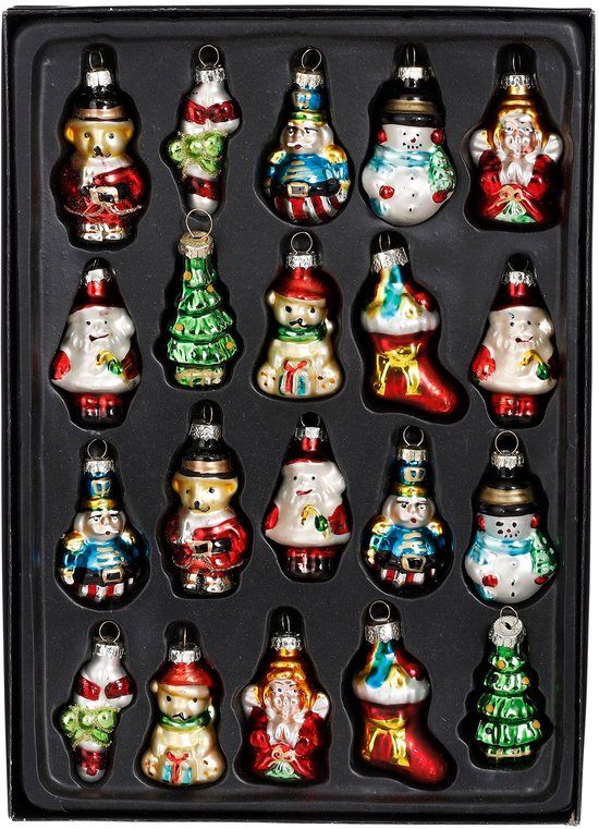 Mica Decorations Kerst Ornamenten - Set 20 stuks - Glas - Groen
