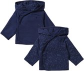 Noppies Naper Omkeerbaar Vest - Allover Print Black Iris - Mt. 68