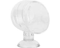 Aquariumvoederbeker met zuignap voor visvoeder en wormvoeder - Sterke adsorptievoedingsring - Geschikt voor aquarium - Acrylic slit cup - Praktische voedercontainer met zuignap voor aquarium - Ideaal voor visvoer en wormvoer