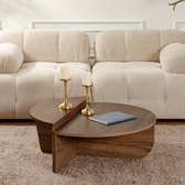 Asir - Table basse - Noyer - 90 x 90 x 35 cm