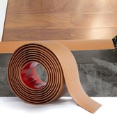 Allecto Plus - Bande de transition en PVC 10 m pour sol stratifié | Auto-adhésif | Bande de séparation de porte | Barrette de connexion | Grain de bois jaune 4 cm | Revêtement de sol