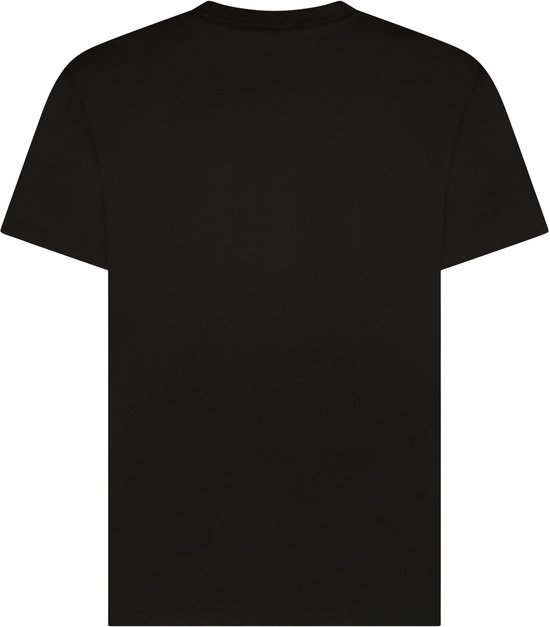 Zwarte effen T-shirt.