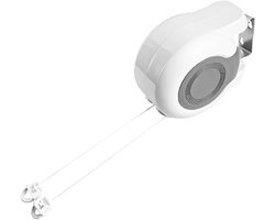 15m Retractable Clothesline - Wall Mounted Outdoor Double Line Clothes Airer/Dryer For Drying Reel With Duel Cable