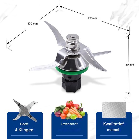 Vervanging van het mengmes - Vervangende messen voor keukenmachines - Keukenmachine - Voor Thermomix-compatibel mes TM5 TM6 Vervangingsmes van VER — afbeelding 2