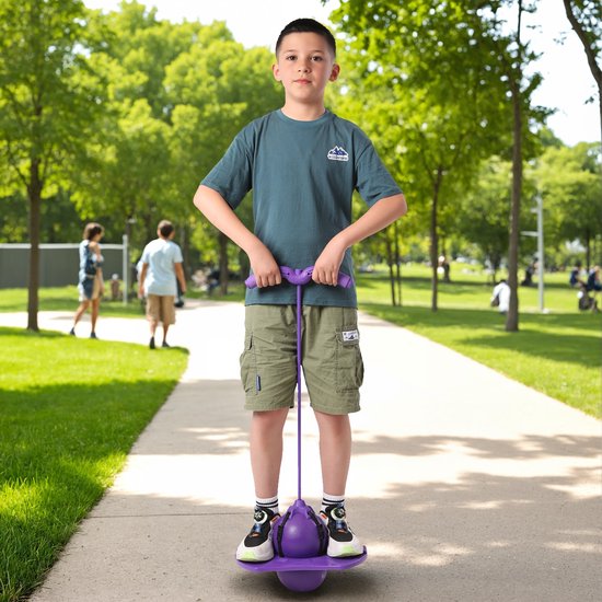 Pogo ball - kinderen - tot 100 kg - flexibel - paars